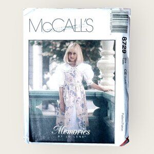 Vintage 1990s McCalls Sewing Pattern 8729 Girls Dress Petticoat Size 3-5 Uncut